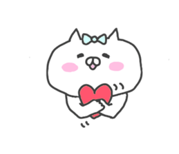 Love heart cat. sticker #10848624