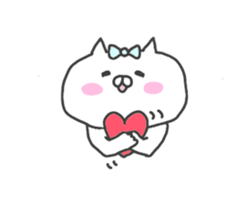 Love heart cat. sticker #10848624