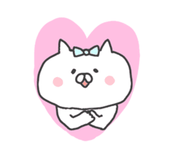 Love heart cat. sticker #10848625