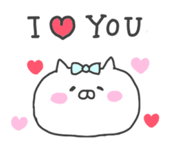 Love heart cat. sticker #10848626