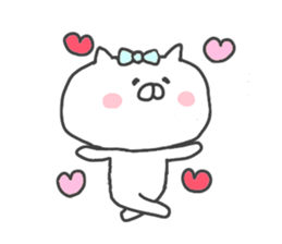 Love heart cat. sticker #10848628