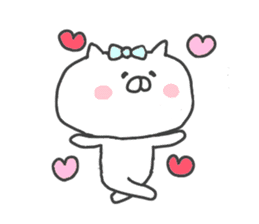 Love heart cat. sticker #10848628