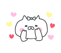 Love heart cat. sticker #10848633
