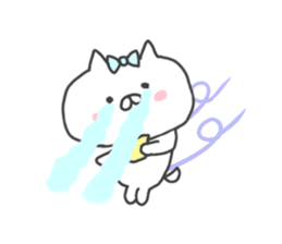 Love heart cat. sticker #10848634