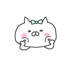 Love heart cat. sticker #10848635