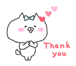 Love heart cat. sticker #10848636