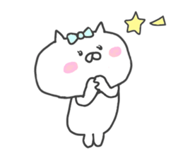 Love heart cat. sticker #10848638