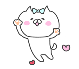 Love heart cat. sticker #10848640