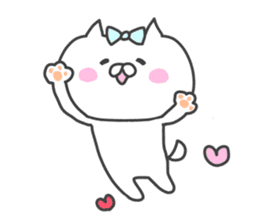 Love heart cat. sticker #10848640