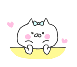Love heart cat. sticker #10848642