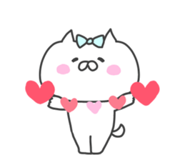 Love heart cat. sticker #10848644