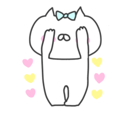 Love heart cat. sticker #10848657