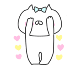 Love heart cat. sticker #10848657