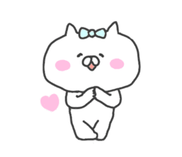 Love heart cat. sticker #10848660
