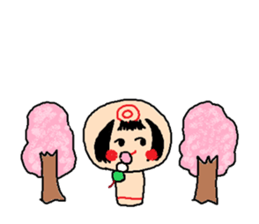 Sticker of four seasons sticker #10850098