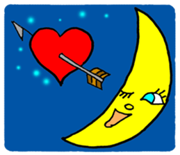 The Moon and Rabbit sticker #10852289