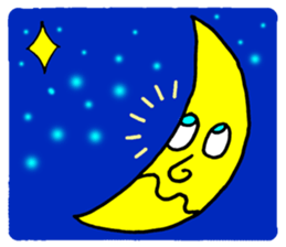 The Moon and Rabbit sticker #10852303
