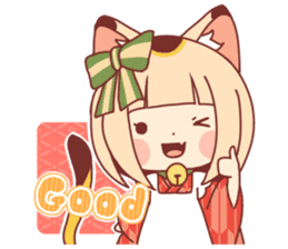 Manekineko girl sticker #10853134