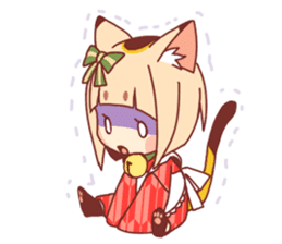 Manekineko girl sticker #10853142