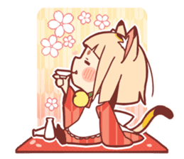 Manekineko girl sticker #10853164