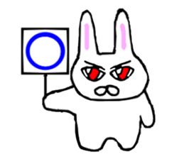 Rabbit stare sticker #10853890