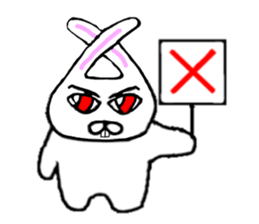 Rabbit stare sticker #10853891