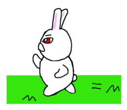 Rabbit stare sticker #10853900