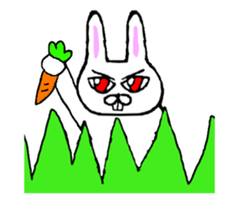 Rabbit stare sticker #10853905