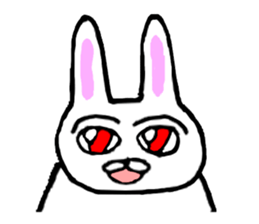 Rabbit stare sticker #10853915