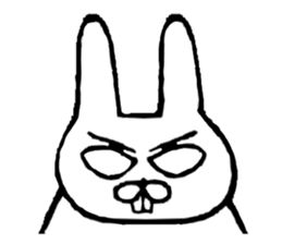 Rabbit stare sticker #10853922