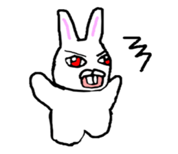 Rabbit stare sticker #10853924