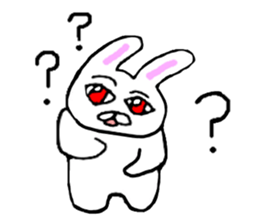 Rabbit stare sticker #10853925