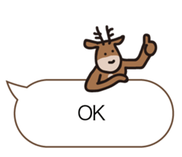 Deer of Japan ver.Greeting sticker #10854108