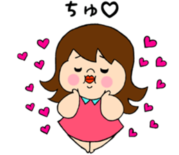 a plump girl sticker #10855026