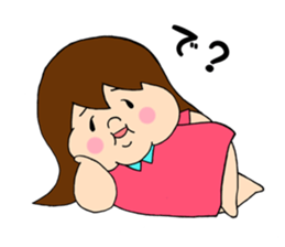 a plump girl sticker #10855032