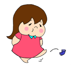 a plump girl sticker #10855039