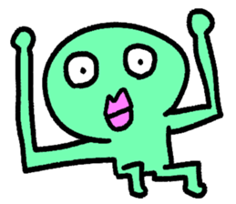 Colorful round faces sticker #10855928