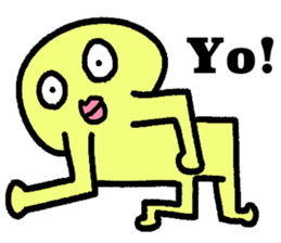 Colorful round faces sticker #10855931