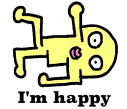 Colorful round faces sticker #10855958