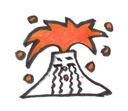 Man of explosion volcano sticker #10856052