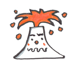 Man of explosion volcano sticker #10856054