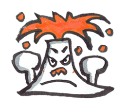 Man of explosion volcano sticker #10856056