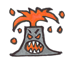 Man of explosion volcano sticker #10856057