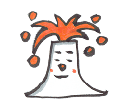 Man of explosion volcano sticker #10856058