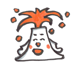 Man of explosion volcano sticker #10856059