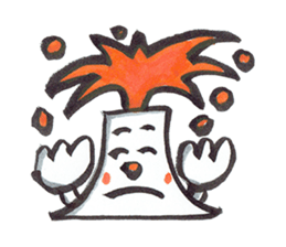 Man of explosion volcano sticker #10856061