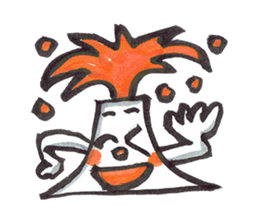 Man of explosion volcano sticker #10856062
