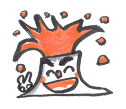 Man of explosion volcano sticker #10856069