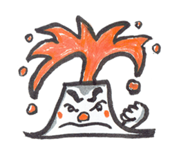 Man of explosion volcano sticker #10856071