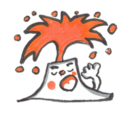 Man of explosion volcano sticker #10856079